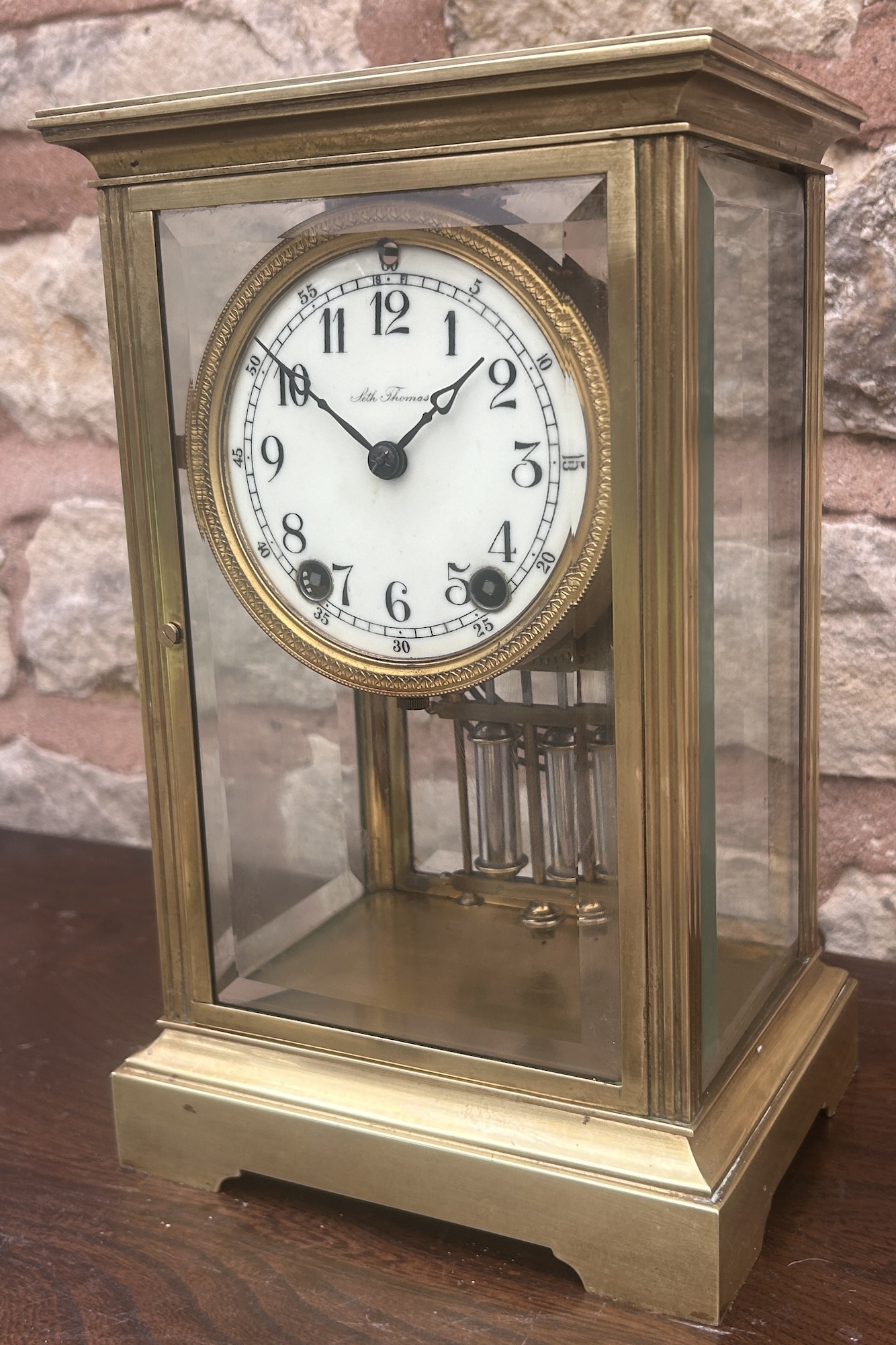 Wonderful Seth Thomas Four Glass Case Mantel Clock – Ca 1900 Mantel Clock Antique Clocks 13